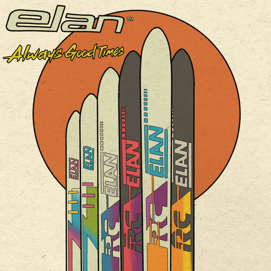 Nostalgic Retro Ski Elan RC Limited Edition Poster