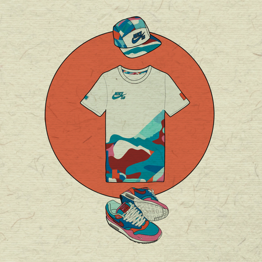 Color Air Party Cap, T-Shirt & Sneaker Poster